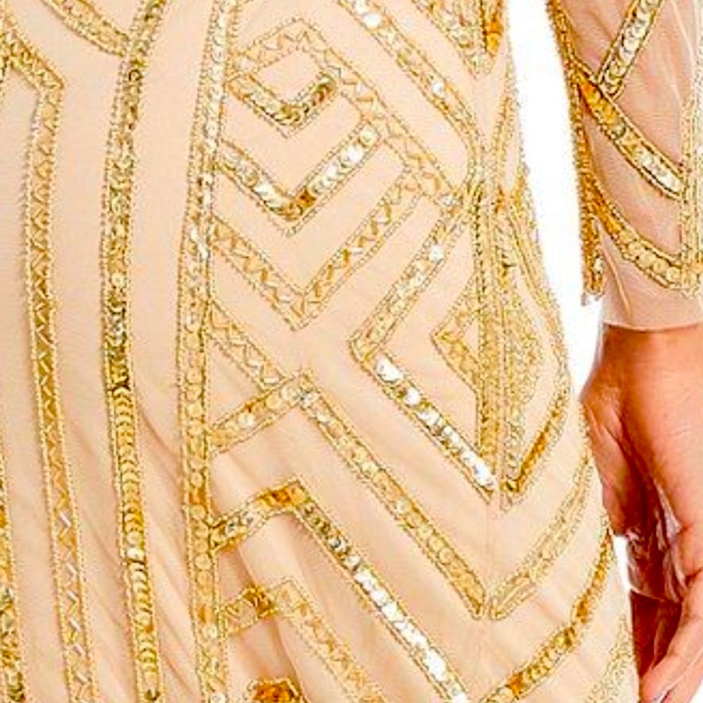 Gianni Bini Champagne Sequined Dress - Picture 5 of 13